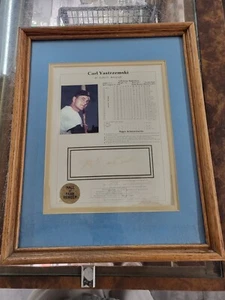 carl yastrzemski autograph photo (Hall Of Fame Member) Lifetime Statistics - Picture 1 of 5