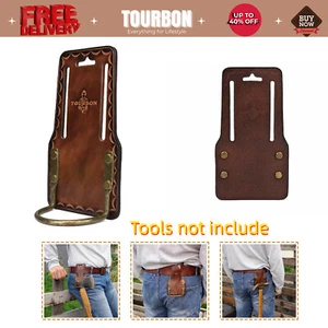 Percha de martillos de cuero Tourbon soporte de taladro funda de hacha ajuste cinturón de 3" resistente - Imagen 1 de 24