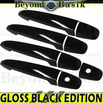 Cubiertas de manija de 4 puertas negras brillantes para Toyota Tacoma 2005-2015 doble/crew cabina Foto 1 de 2