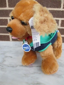 Build a Bear Promise Pet Cooper Retriever DOG 12" Plush wears Denim Hoodie - Picture 1 of 6