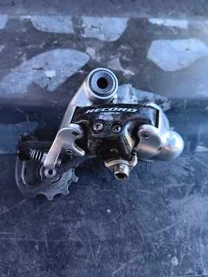 CAMPAGNOLO RECORD титановый 10-Sp. Задний переключатель со средней лапкой РЕДКАЯ ВЕРСИЯ КАК НОВЫЙ  - Изображение 1 из 4