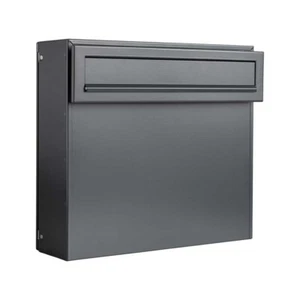 Rear Access Outside Letterbox for Gates & Fences Anthracite Grey LAD-050 - Picture 1 of 11