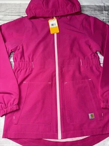 Carhartt Girls Youth Medium (10/12) Pink Lightweight Rain Jacket NEW - Picture 1 of 3