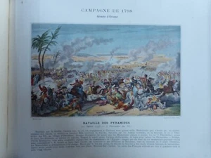 1798 ARMEE D ORIENT EGYPTE BATAILLE DES PYRAMIDES MOURAD BEY FUITE 1 GRAVURE - Picture 1 of 1