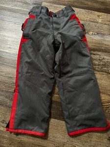 GAP BOYS GIRLS SKI SNOW SnowPants Squall Pants Size XS 4 GRAY RED - Picture 1 of 4