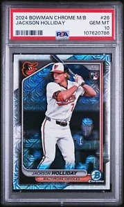 2024 Bowman Chrome Jackson Holliday Mega Box RC rifrattore Rookie #26 PSA 10 - Foto 1 di 2