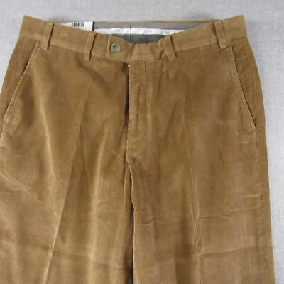 HILTL Corduroy Pants Men's 32x Unhemmed Made in Europe, Brown, Patrick James - Image 1 of 4