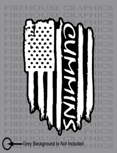 Dodge Diesel Truck American Flag decal sticker - Picture 1 of 2