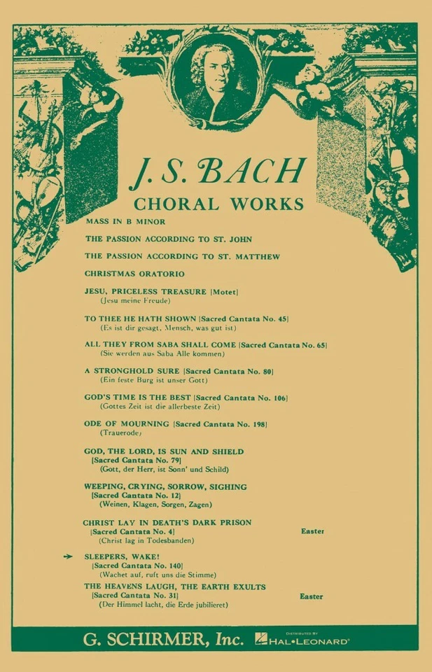 Bach Cantata No. 140: Wachet auf Sleepers Wake Choral Sheet Music NEW 050324550 - Image 1 of 1