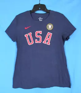 THE NIKE TEE Blu Navy USA OLYMPICS Maglia Maglia Manica Corta Pullover T-SHIRT S - Foto 1 di 5