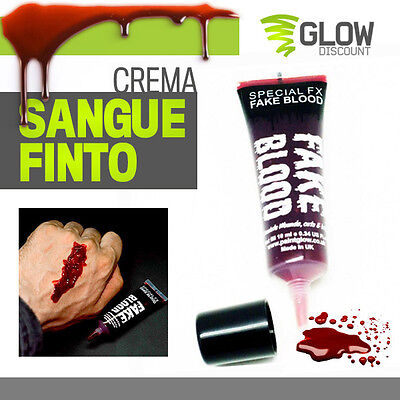 CREMA SANGUE FINTO Fake Blood Ferita Vernice Rossa Carnevale Halloween 30240 • 2.70€