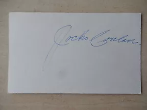 Jocko Conlan - Scheda Indice Autografata 3" X 5" - Hall Of Famer - Foto 1 di 2
