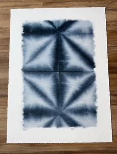 Pottery Barn Indigo Textile Print (not framed) - Picture 1 of 6