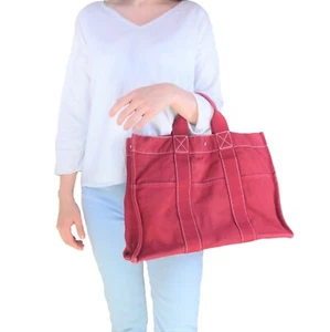 Hermes Red Cannes PM Beach Tote - Picture 1 of 8