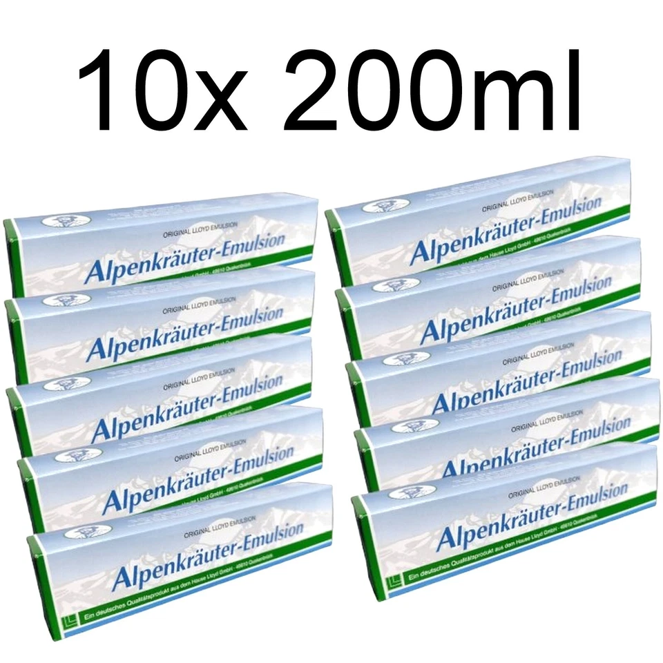10 x Alpenkräuter-Emulsion 10x 200ml Tube - Bild 1 von 1