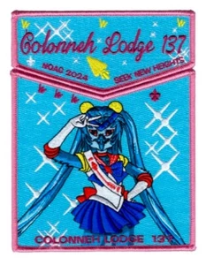 OA COLONNEH LODGE 137 BSA SAM HOUSTON 2024 NOAC FLAP 2-PATCH SAILOR MOON ANIME!! - Picture 1 of 2