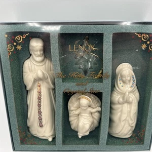 Lenox: The Holy Family & Crystal Star Nativity Set In Original Box, Vtg 1993 USA - Picture 1 of 23