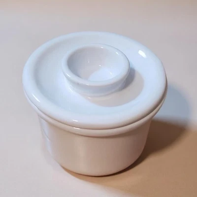 Williams- Sonoma Butter Bell White Ceramic 2 Piece 3.5" Tall 4" Dia 25 oz Keeper - Image 1 of 4