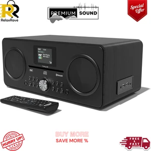 DAB DAB+ Digital FM Radio, CD player, Bluetooth Stereo Speaker System, USB MP3 - Picture 1 of 24