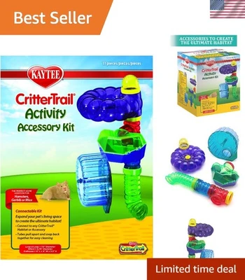 Tubos fun-nel interativos CritterTrail para hamsters, gerbos e ratos - 10,5" de altura - Imagem 1 de 4