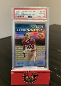 1999 Stadium Club Cromo Mai Compromesso NC39 Jerry Rice Rifrattore PSA 8 NM-MT - Foto 1 di 2