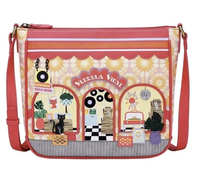 Beautiful Pre-loved Vendula London ~ Vendula Vinyl Record Shop Cross Body Bag - Image 1 of 4
