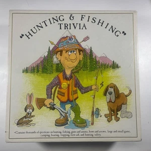 Jagd Angeln Camping Quizspiel 1985 Vintage Bergmänner Outdoor Wildtiere - Bild 1 von 5