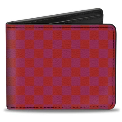 Bi-Fold Wallet Checker Fluorescent Orange/Pink - Image 1 of 4