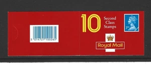 GB 1993 10 x Briefmarkenheftchen 2.KLASSE HC7b (PVAD) - ZYLINDER W15 W10 - Bild 1 von 1