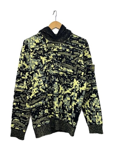 Felpa Stone Island con cappuccio cotone giallo taglia L pullover casual #EG ADA