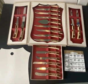 Vintage Regent Sheffield 19 piece Treasure Chest Stainless knife set of cutlery - Picture 1 of 20