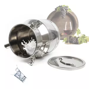 12L Stainless Steel Milk Can Wine Pail Bucket Oil Milk Tote Jug with Lid - Picture 1 of 8