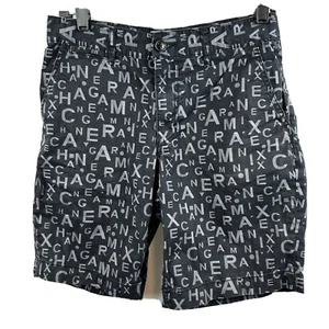 Armani Exchange AX Herren Shorts Gürtelschlaufen schwarz gemustert Größe 31 - Bild 1 von 3