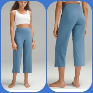 Lululemon Align High-Rise Wide-Leg Cropped Pant 23" Utility Blue size 4 NWT - Picture 1 of 7
