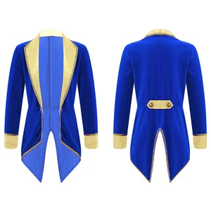 Kids Boys Girls Circus Ringmaster Tuxedo Coat Costume Party Fancy Dress Up - Picture 1 of 61