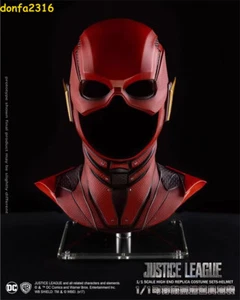 Justice League The Flash Helmet Cosplay Mask Wearable 1/1 Life Size Prop Party - Picture 1 of 22