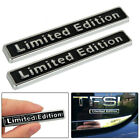 2pcs 3d Limited Edition Logo Emblem Badge Metal Sticker Decal Black Accessories
