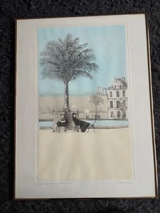 RICHARD BEER 1928-2017 Artist Proof ETCHING "Luxembourg Gardens 2" Paris - Picture 1 of 5