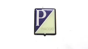 Piaggio Vespa Emblem aus Metall zum Kleben 48x39mm Blau/Weiss - Bild 1 von 1