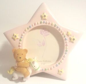 Pink Baby Photo Frame w/ Teddy Bear  (1) - Party Supplies