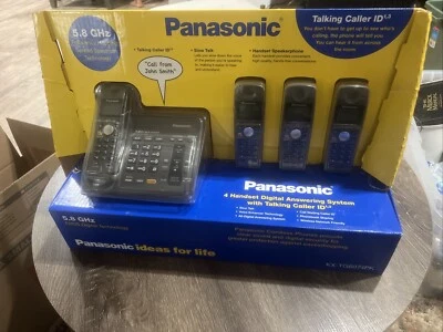panasonic kx-tg6074pk 4 pack brand new  - Image 1 of 4