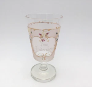 Fußbecher - Zum Andenken mit Emailbemalung - 19. Jh. - Bild 1 von 5