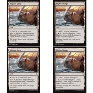 4 x BLIGHTED GORGE Battle for Zendikar MTG Land - Unc - Picture 1 of 1
