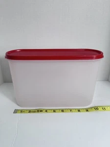 Contenedor ovalado Tupperware Modular Mates #2401B-2 3 tazas con tapa roja - Imagen 1 de 7