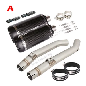 For Suzuki V-STROM 1000 DL1000 2002-2013 Exhaust Mid Link Pipe Left&Right Tips - Picture 1 of 9