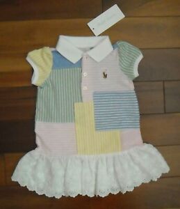 NWT Ralph Lauren Baby Girl Dress  Size 6M Pink /Multi  $55