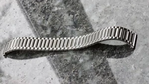 Bulova SS brick link stretch watch bracelet 1960s Accutron Spaceview Astronaut - Picture 1 of 9