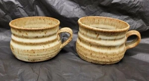 Bernard Jaffe Keramik Tassen Studiokeramik Mid Century Steingut 2er Set - Bild 1 von 12