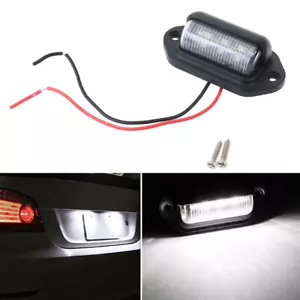 1Pc Waterproof 6 LED 12V License Plate Light Car Boat Truck Trailer Step'vm - Picture 1 of 11