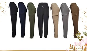 Ladies Cargo Combat Stretch Casual Slim Fit Sports Trouser - Picture 1 of 16
